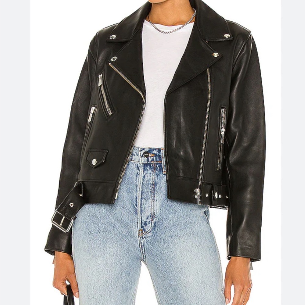 Anine Bing Black Leather Biker Jacket